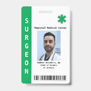 Tarjeta De Identificación Foto de empleado personalizada, nombre, código de
