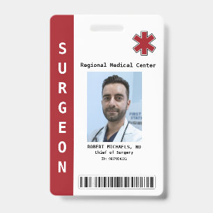 Tarjeta De Identificación Foto de empleado personalizada, nombre, código de