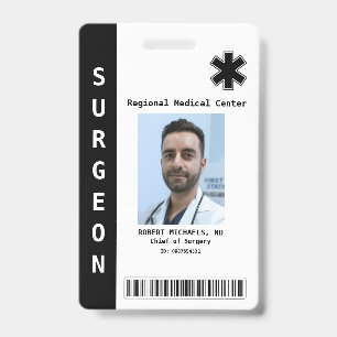 Tarjeta De Identificación Foto de empleado personalizada, nombre, código de
