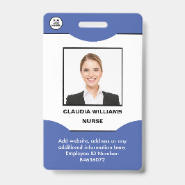 Tarjeta De Identificación Foto de empleado personalizada, nombre, logotipo,