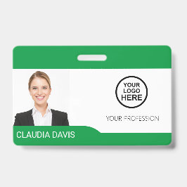 Tarjeta De Identificación Foto de empleado personalizada, nombre, logotipo,