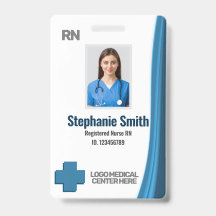 Foto de empleado personalizada RNs Insignia de ide