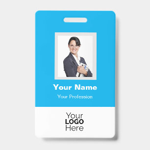 Tarjeta De Identificación Foto de empleado personalizado, código QR, logoti