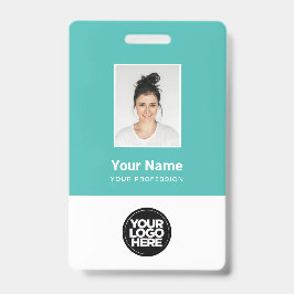 Tarjeta De Identificación Foto de empleado personalizado, código Qr, logotip