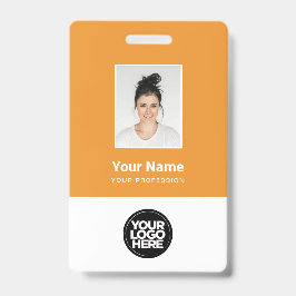 Tarjeta De Identificación Foto de empleado personalizado, código Qr, logotip