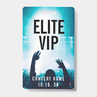 Tarjeta De Identificación Foto de evento VIP con nombre personalizado de con