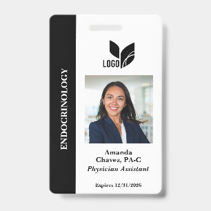 Tarjeta De Identificación Foto de ID de empleado personalizada negra