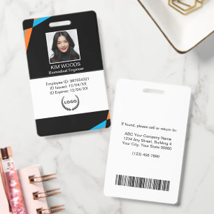 Tarjeta De Identificación Foto de ID de empleado profesional personalizada