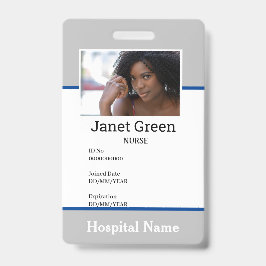 Tarjeta De Identificación Foto de ID de enfermera médica empleada personaliz