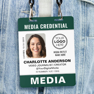 Tarjeta De Identificación Foto de ID moderna de medios de comunicación Logo