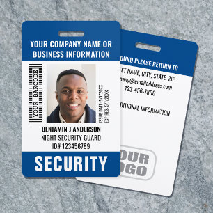 Tarjeta De Identificación Foto de ID personalizada de guardia de seguridad c