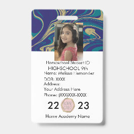 Tarjeta De Identificación Foto de identificación abstracta de la escuela de 