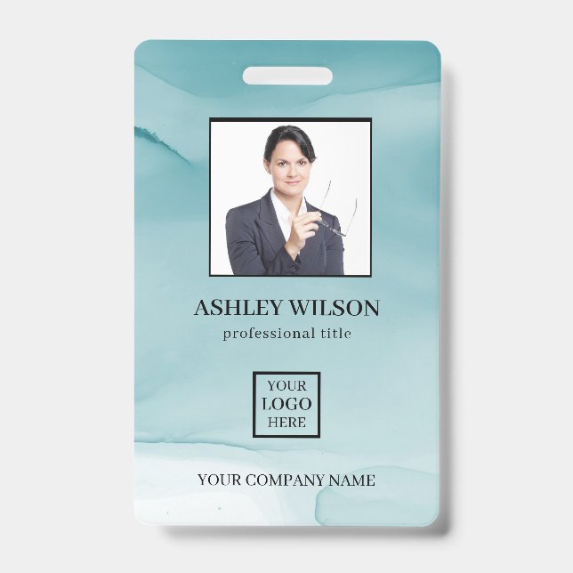 Tarjeta De Identificación Foto De Identificación Comercial Con La Insignia A (Parte frontal)