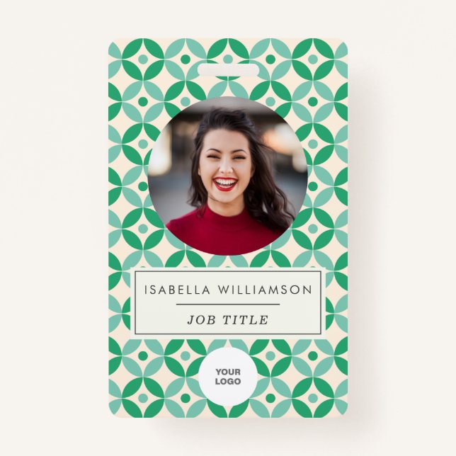 Tarjeta De Identificación Foto de identificación corporativa de empleado ver (Anverso)