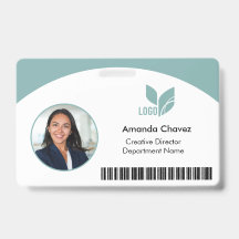 Foto de identificación de empleado con código de b