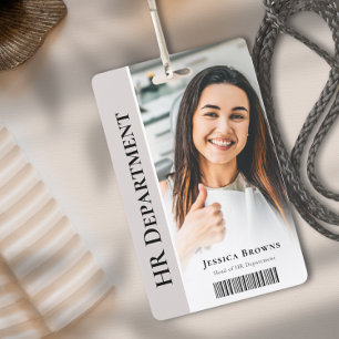 Tarjeta De Identificación Foto de identificación de empleado de negocios Min