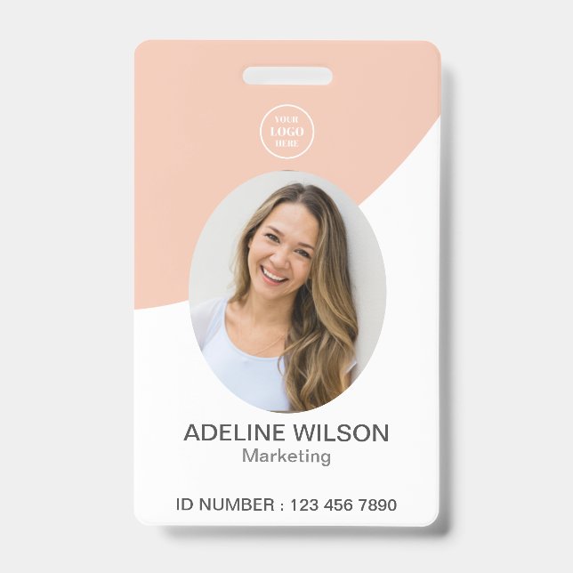 Tarjeta De Identificación Foto de identificación de empleado del personal  (Parte frontal)