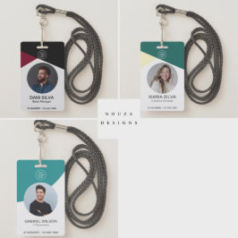 Tarjeta De Identificación Foto de identificación de empleado del personal 