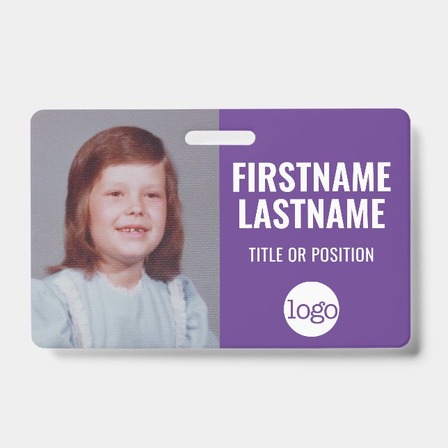 Tarjeta De Identificación Foto de identificación de empleado esencial, códig (Parte frontal)