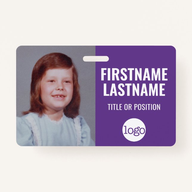 Tarjeta De Identificación Foto de identificación de empleado esencial, códig (Anverso)