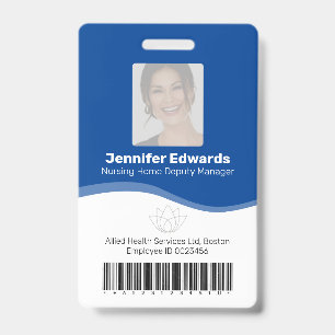 Tarjeta De Identificación Foto de identificación de empleado esencial de sal