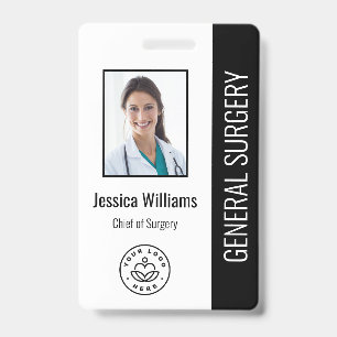 Tarjeta De Identificación Foto de identificación de empleado médico de hospi