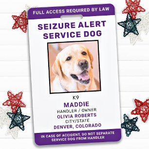 Tarjeta De Identificación Foto de identificación de perro de servicio person
