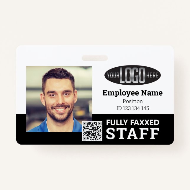 Tarjeta De Identificación Foto de identificación de personal de comercio Cód (Anverso)