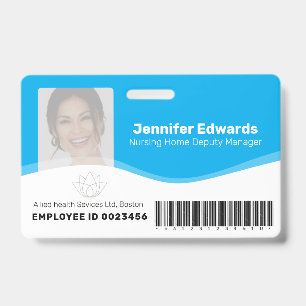 Tarjeta De Identificación Foto de identificación de trabajador esencial de s