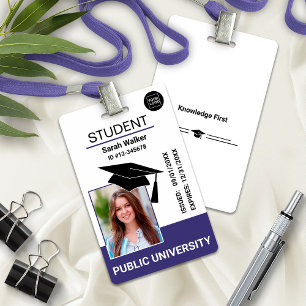 Tarjeta De Identificación Foto de identificación escolar universitaria - Mor