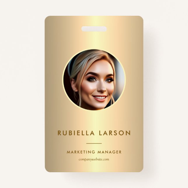 Tarjeta De Identificación Foto de identificación profesional de empleado mod (Anverso)