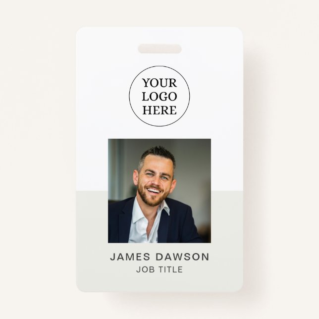 Tarjeta De Identificación Foto de identificación QR de empleado profesional  (Anverso)