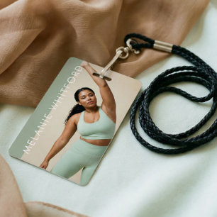 Tarjeta De Identificación Foto de Influencer de Fitness Entrenador Personal 