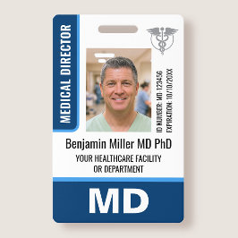 Tarjeta De Identificación Foto de insignia de identificación del doctor Logo