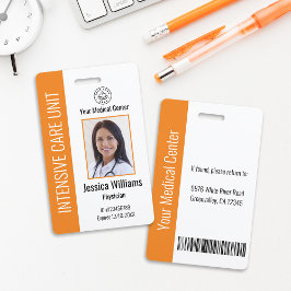 Tarjeta De Identificación Foto de logo de empleado de hospital personalizada