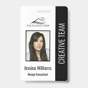 Tarjeta De Identificación Foto de logotipo de empresa básica Seguridad del e