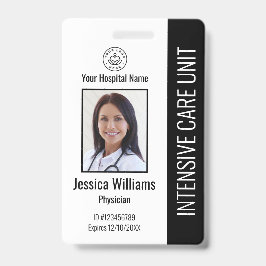 Tarjeta De Identificación Foto de logotipo de empresa moderna identificación