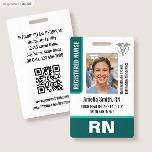 Tarjeta De Identificación Foto de logotipo de placa de identificación de enf