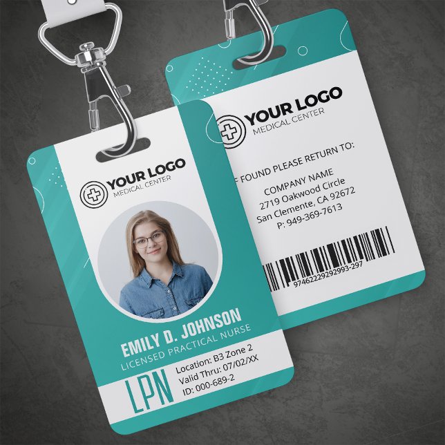 Tarjeta De Identificación Foto de LPN de enfermera práctica con licencia per (Subido por el creador)