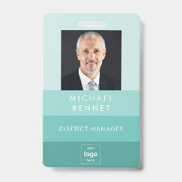 Tarjeta De Identificación Foto de Modern Green Company ID