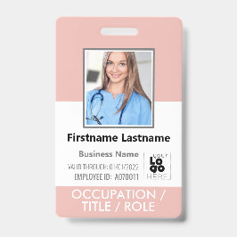Tarjeta De Identificación Foto de personal personalizada, código de barras, 