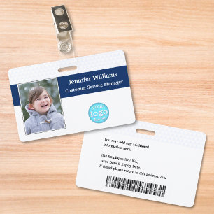 Tarjeta De Identificación Foto de personal personalizada logotipo del nombre