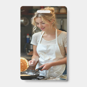 Tarjeta De Identificación Foto de personalización de tortitas de cocina
