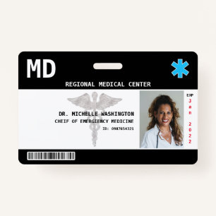Tarjeta De Identificación Foto de personalizado de empleado, logotipo, ident