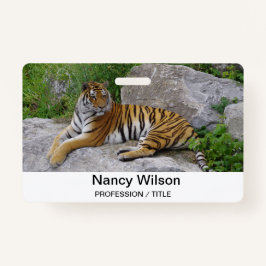 Tarjeta De Identificación Foto de retrato de un tigre siberiano