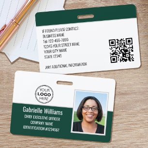 Tarjeta De Identificación Foto de seguridad de ID de empleado de empresa per