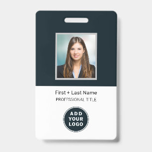 Tarjeta De Identificación Foto del Empleado Logotipo de la Empresa, Código d