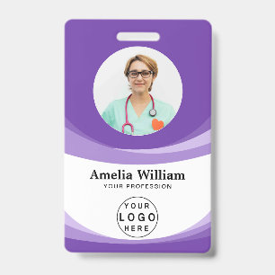 Tarjeta De Identificación Foto del empleado personalizado, código de barras,