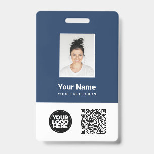 Tarjeta De Identificación Foto del empleado personalizado, código Qr y de b