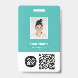 Tarjeta De Identificación Foto del empleado personalizado, código Qr y de ba